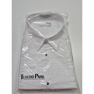Tuxedo Park Dress Shirt Mens 2XL 34/35 White Pleated French Cuff Tuxedo